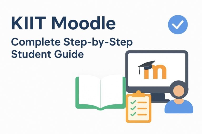 KIIT Moodle complete step-by-step student guide with login, courses, and exam tips