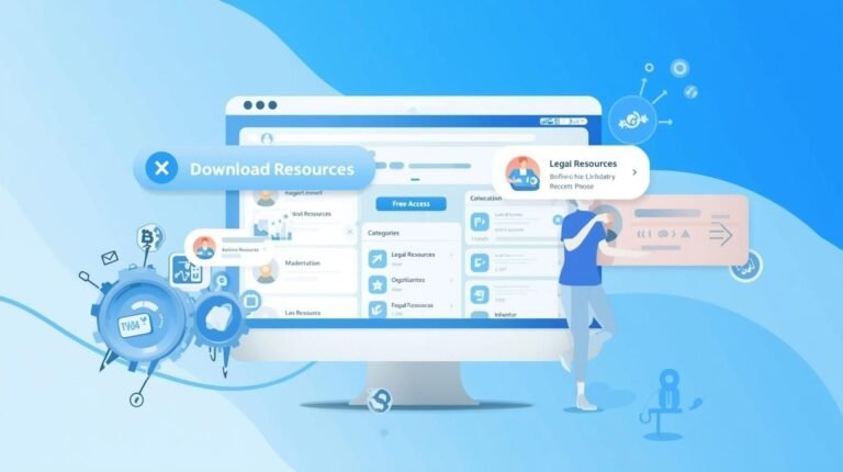 Illustration of digital platform showing free access and legal resources with XLX023B keyword