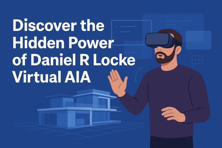 Man using VR headset exploring modern building design by daniel r locke virtual aia