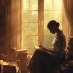 Corinna Toivonen Author: The Brilliant Mind Transforming Modern Literature Corinna Toivonen author writing in cozy study surrounded by books