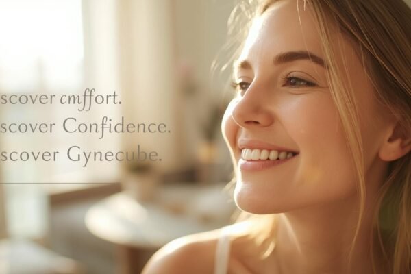 Discover How Gynecube Is Changing Women’s Care Smiling woman in soft natural light symbolizing confidence, comfort, and empowerment through gynecube women’s health innovation.