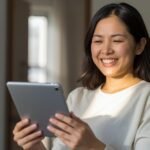 Discover the Power of LexMyChart for Easy Healthcare Smiling woman using tablet to access lexmychart for managing healthcare records online.