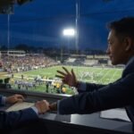 MSHSAA football broadcast commentators discussing on-air apology during live high school football game.