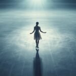 The Inspiring Story Behind Why Ksayim Hsiung Wants to Be an Ice Skater: A Beautiful Journey of Passion and Purpose A lone female ice skater standing gracefully on an illuminated rink, facing the light, symbolizing confidence and purpose — representing why Ksayim Hsiung wants to be an ice skater.