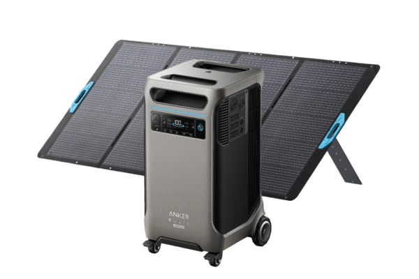 Anker Solar Powered Generator with solar panel, a portable and eco-friendly energy solution for off-grid power and emergency backup