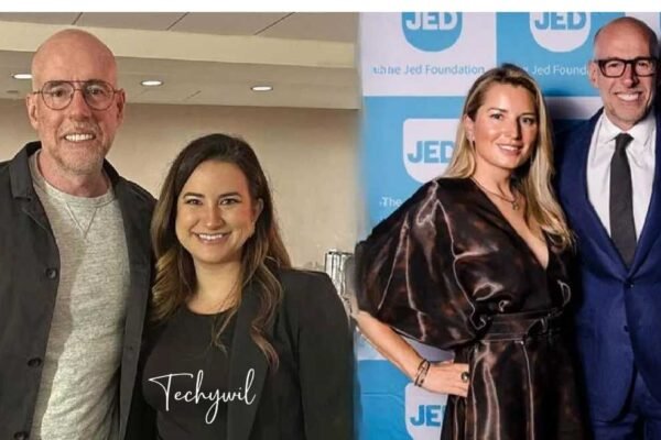Beata Galloway stands alongside her husband Scott Galloway at a JED Foundation event, showcasing their support for mental health awareness