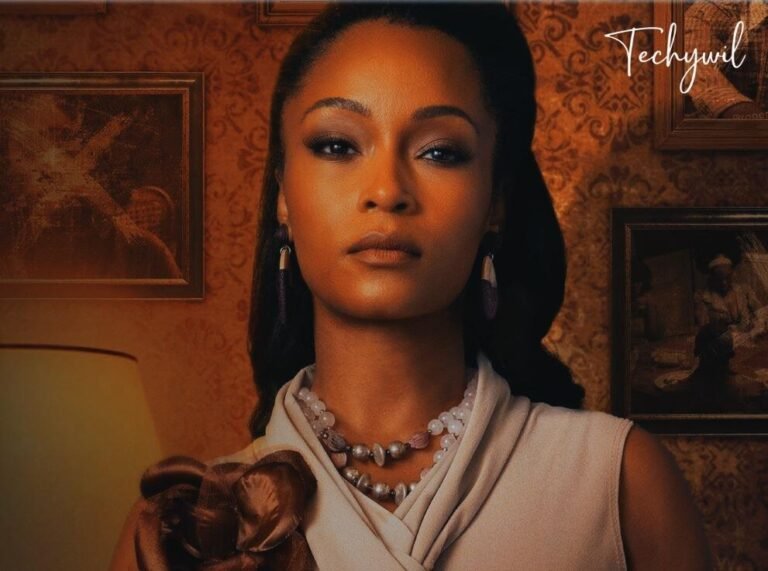 Monique Smith story portrayed through a powerful portrait of a confident woman, showcasing resilience and grace in a vintage-inspired setting