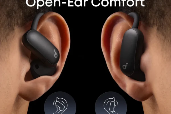 Open Ear Headphones with ANC technology, showcasing comfort and dual functionality for awareness and focus in different listening environments