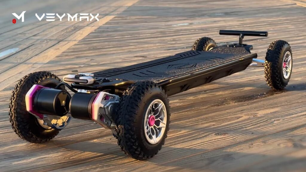 High-performance off-road board showcasing features found in Best Electric Longboards for speed, stability, and comfort