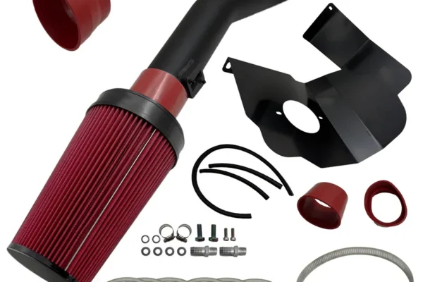 Cold Air Intake kit with performance air filter, intake pipe, heat shield, and clamps for car engine upgrade
