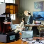 Multicolor trend in 3D printing showing a resin 3D printer workstation used for high-detail multicolor prototype production