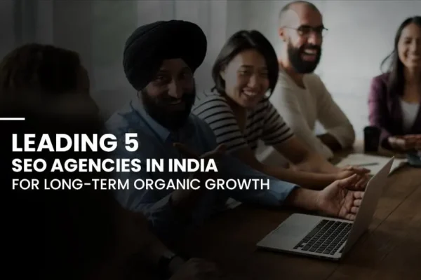 Team meeting discussing digital strategy representing Leading 5 SEO Agencies in India for long-term organic growth